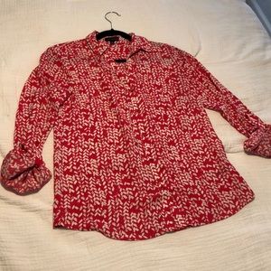 The Limited blouse tropical print